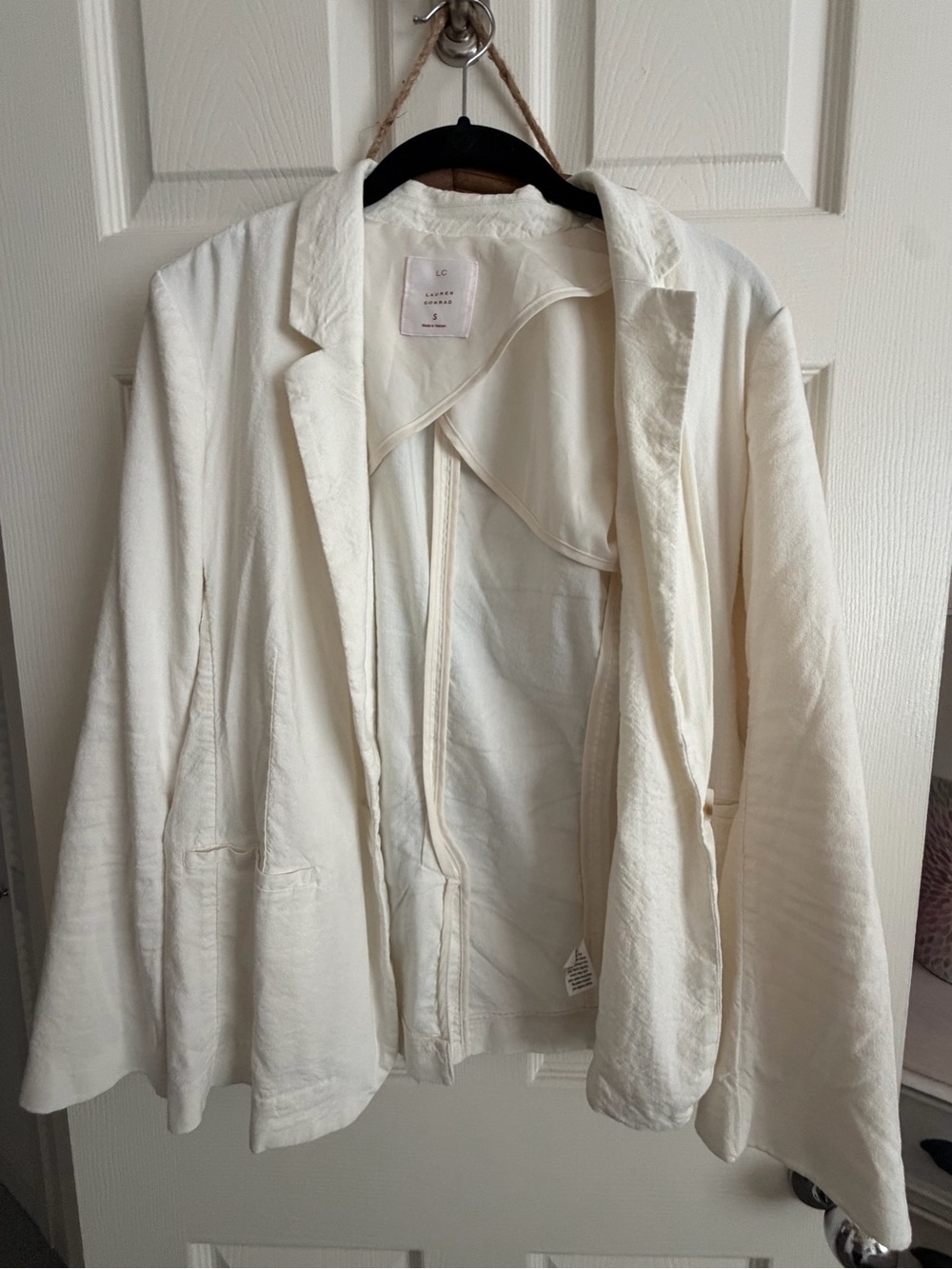 LC Lauren Conrad Off-White Women's Blazer Jacket